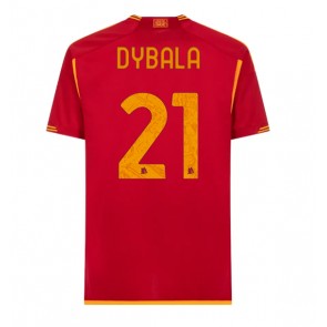 AS Roma Paulo Dybala #21 Replica Home Stadium Shirt 2023-24 Short Sleeve